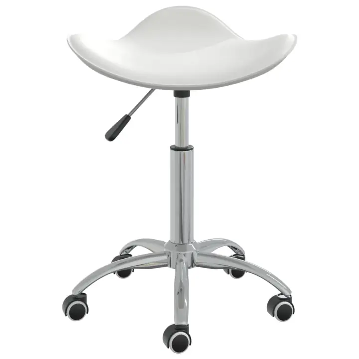 Silla de oficina de cuero sintético blanco - 1