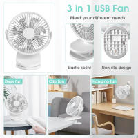 Ventilador De Escritorio Recargable USB Con Clip 360° Rotativo 2 En 1 Vertical Y Clip Mini Ventilador De Escritorio USB Poderado - details 5