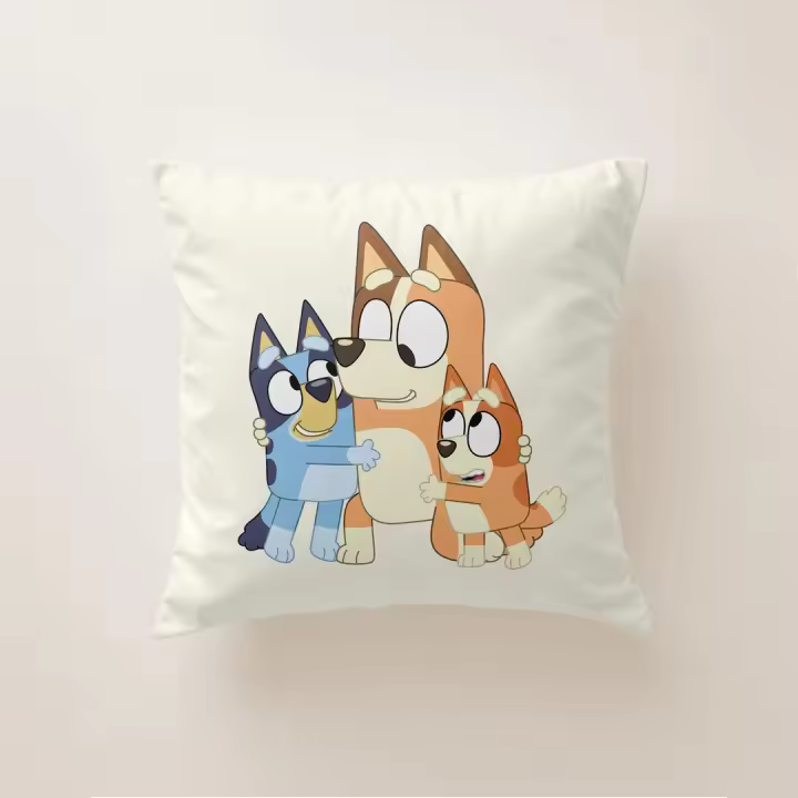 Cojín Infantil BLUEY 45x45 cm con Relleno – Funda Suave y Lavable - 1