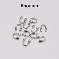 Protector De Hilo En Forma De U Accesorios De Conector Para Joyería 30-100pcs 4.5x4mm Guardia De Hilo Zinc Alloy Metálico - details 7