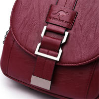Mochila Multifuncional De Cuero Para Mujer Casual Para Niñas Y Adolescentes Escuela Viaje Bolsa Pequeña Capacidad Inferior a 20 Litros - details 24