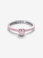 Pandora - Anillo de corazón con chakra rosa - Plata de ley - details 0