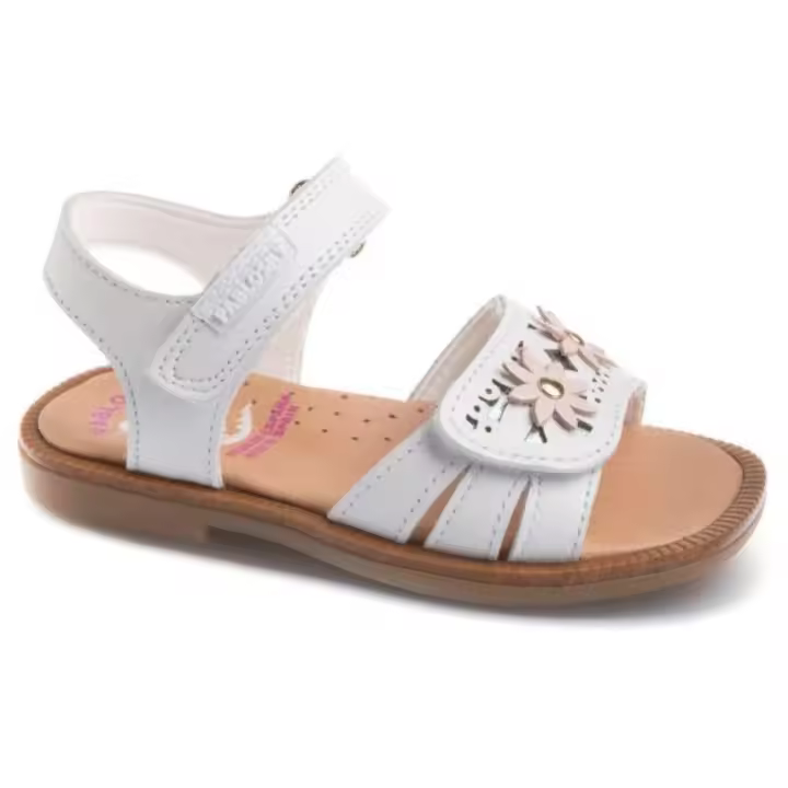 Sandalias Pablosky 029600. color blanco, ajuste de velcro en el talón y en el empeine, muy flexible - 1