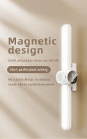 Lámpara De Mesa LED Con Reloj Y Alarma Luz De Lectura USB Recargable Para Cabecera Y Armario Cuidado Ocular Magnético Moderno - details 4