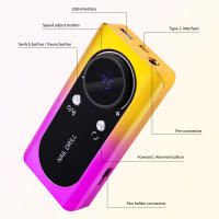 Nueva Máquina De Uñas Eléctrica Profesional 45000RPM Recargable Accesorios Para Uñas Secador De Uñas Gel De Pólen Bajo Ruido - details 1