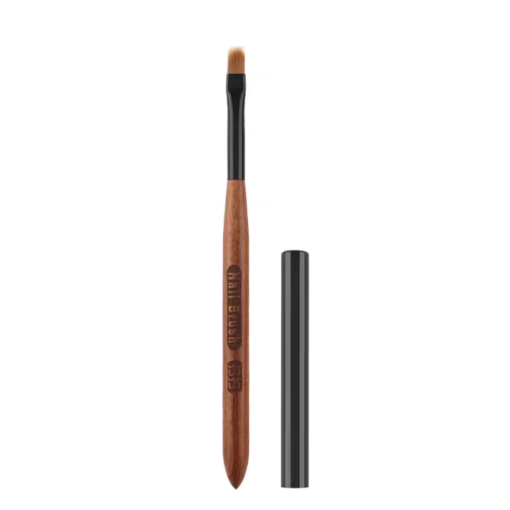 Pincel De Arte Para Uñas Con Mango De Madera Redondo Ombre 1Pc Pincel De Gel UV Polvo De Acrílico Dibujo De Uñas En Color Gradiente - 1