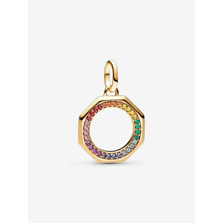 Pandora ME - Baño de Oro de 14K Pandora - Charm Medallón Arcoíris - 1