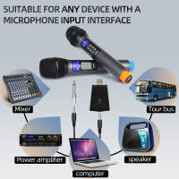 Micrófono Inalámbrico Depusheng W4 Con Eco Treble Bajo Y Bluetooth 98 FT Rango UHF Sistema De Micrófono Portátil Dinámico Para Escenario - details 10
