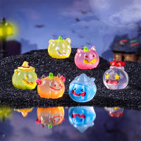 10-12pcs Decoraciones De Halloween Luminosas Calabaza Fantasma Micro Paisaje Resina Figuras De Fantasma Estatua Decoración De Escritorio Regalos Para Fiesta - details 7