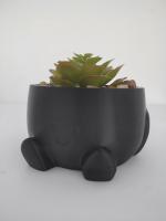 Maceta redonda con brazos y cara alegre - Decoración para el hogar y jardín - 3DRoots - details 2
