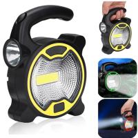 Linterna Portátil LED COB Con Manija Para Camping Y Exteriores Sin Batería Luz De Trabajo Portátil Alimentada Por Batería - details 0