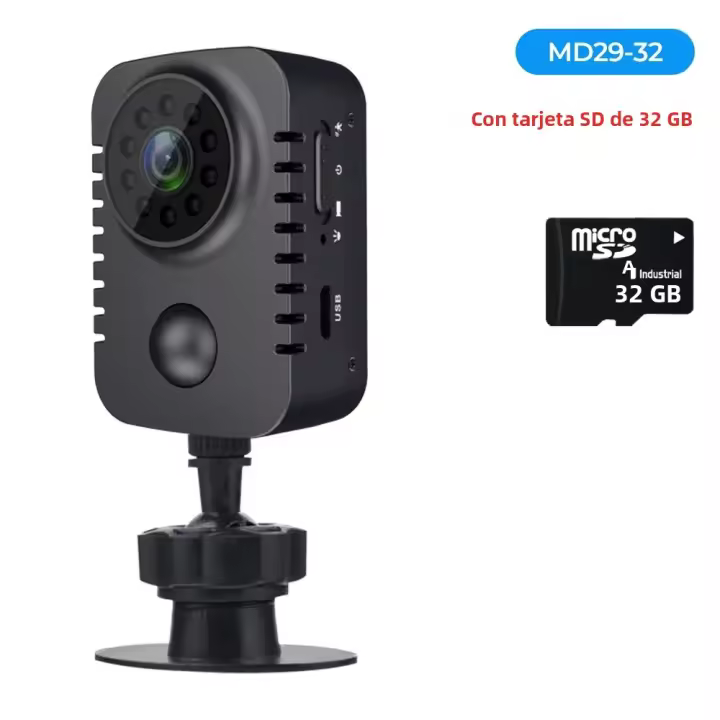 Cámara Miniatura 1080P HD Video Vigilancia Seguridad Grabadora Cámara Nocturna Activada Por Movimiento Pequeña Cámara Nanny PIR - 1
