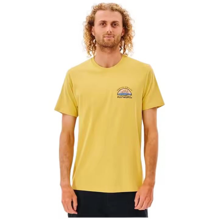 Camiseta Rip Curl Rays And Hazed Tee Hombre Yellow - 1