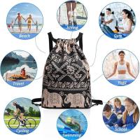Mochila plegable de la cuerda de la prenda impermeable del bolso de la cuerda con el peso ligero del compartimiento de bolsillo - details 2