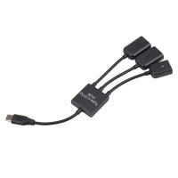 USB 3,1 Tipo C Macho a 2 Dual USB A 2,0 Hembras + Micro-USB 3 en 1 HUB OTG - details 2