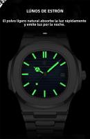 Reloj De Pulsera De Cuarzo Para Hombre POEDAGAR Marca De Lujo Acero Inoxidable Impermeable Luminoso Con Fecha Reloj De Negocios Cuadrado - details 8