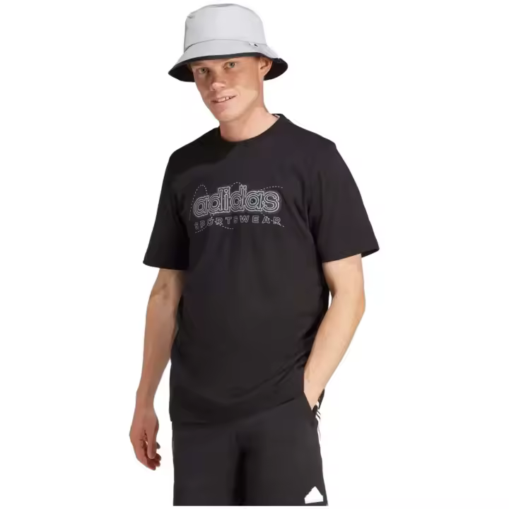 Camiseta de Manga Corta Adidas  para hombre en color negro - 1