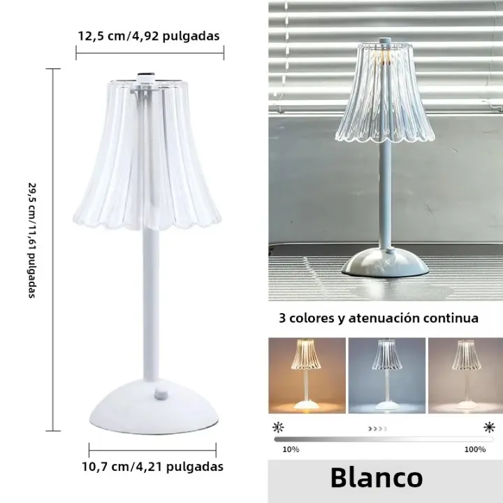 Lámpara De Mesa LED Con Sensor Táctil Luz Nocturna Para El Hogar Recargable Por USB Portátil Decorativa Para Dormitorio Lectura - 1