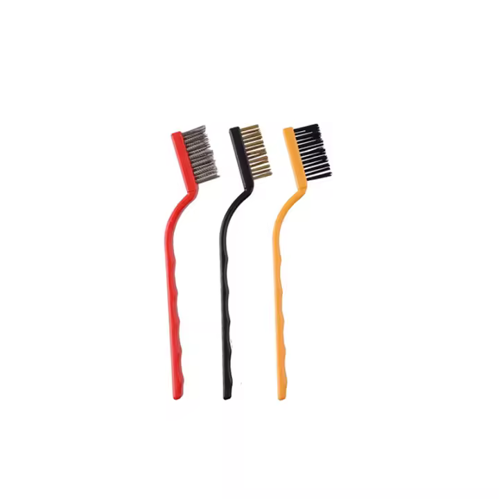 Set De 3 Escobillas De Alambre Pequeñas Para Limpieza Profunda De Oxígeno Y Limpieza De Pintura En Acero Inoxidable/Bronce/Niço 7-piezas - 1