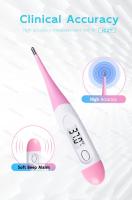 Termómetro Digital Para Bebés Uso Oral Y Axilar Lectura Rápida Y Precisa Pantalla LCD Alerta De Fiebre Termómetros Para Baño De Bebé - details 3