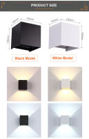 Lámpara De Pared LED IP65 Impermeable 12W Para Interior Y Exterior Luz De Pared Ajustable Para Courtyard Porche Sala De Estar Pasillo Y Dormitorio - details 1