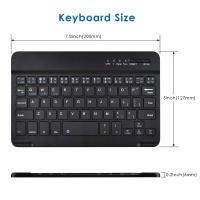 Teclado Inalámbrico Bluetooth Universal Con Funda De Cuero Y Soporte Para Tablet iPad 7 8 Pulgadas 9 10 Pulgadas iOS Android Windows - details 0