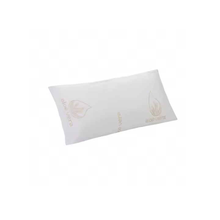BLOOM STORE-Almohada Con Funda Aloe Vera 100% Fibras Suave Confortable Transpirable Adaptable Hipoalergénica Antiácaros Indeformable Ecológica 70/80/90/105/135/150Cm - 1