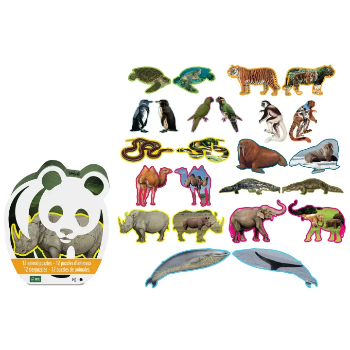 WWF ROMPECABEZAS 12 EN 1 ANIMALES - 1