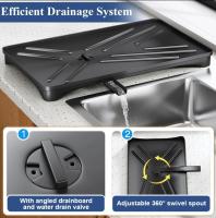 Escurreplatos de Acero Inoxidable con Soporte Extraíble y Gran Capacidad de Secado - Herramienta de Cocina para Organizar y Secar Platos y Utensilios - details 1
