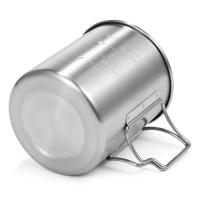 LIXADA Taza De Acero Inoxidable Portátil De 750ml Con Tapa Y Manija Plegable Para Camping Cocina Picnic Deportes Al Aire Libre - details 22