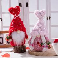 Gnomos De San Valentín Con Luces LED Decoración Escandinava Tomte Hobbit Regalo De Amor Figura De Madera Estilo Pastoral - details 1