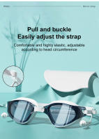 Gafas De Natación Para Adultos HD Antiniebla Silicona Impermeable Con Tapones Para Oídos Anti-UV Equipamiento De Natación - details 0