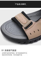 Sandalias Casuales Para Hombre Transpirables Y Cómodas Antideslizantes Impermeables Para Playa Y Conducción Con Suela Suave - details 5