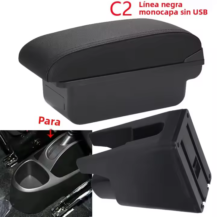 Caja De Reposabrazos Para Citroen C1 Peugeot 107 Toyota Aygo Accesorios De Coche Interior Fácil Instalación Material De Cuero Y Plástico - 1