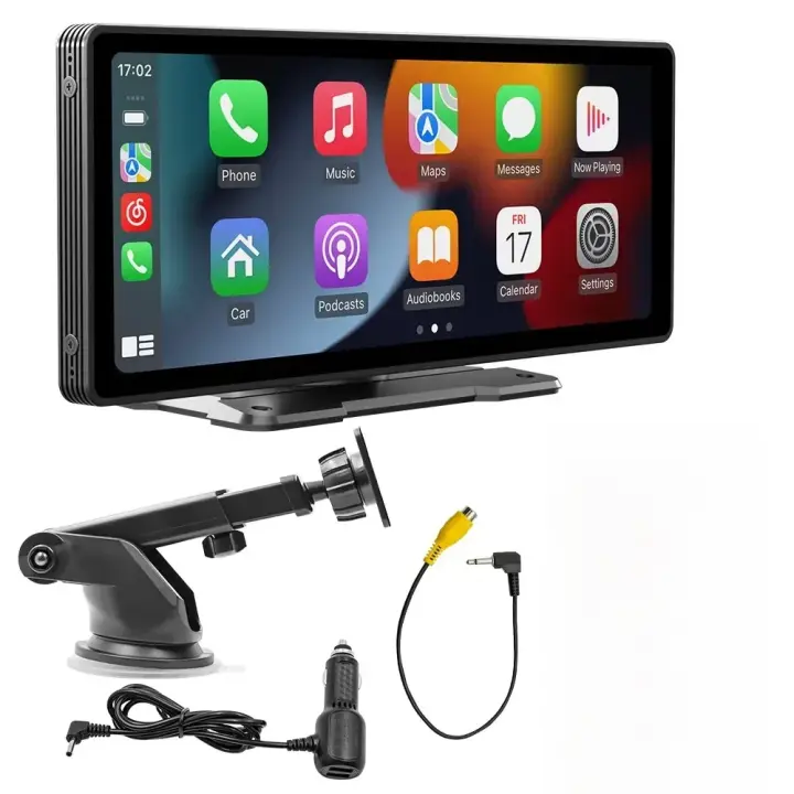 Multimedia Radio with GPS para Coche, reproductor de vídeo with WIFI, Pantalla Universal de 10,26 pulgadas, CarPlay inalámbrico, para Apple or Android - 1
