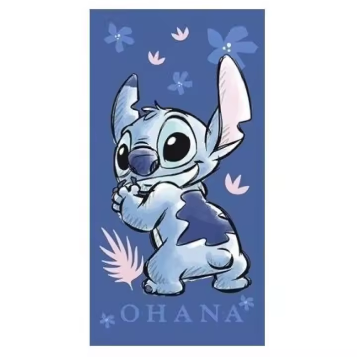 Toalla Stitch Disney De Playa y Ducha, Licencia 100% Oficial, Color Azul, 70x140 cm, Color Azul, New Import - Kiglam - 1