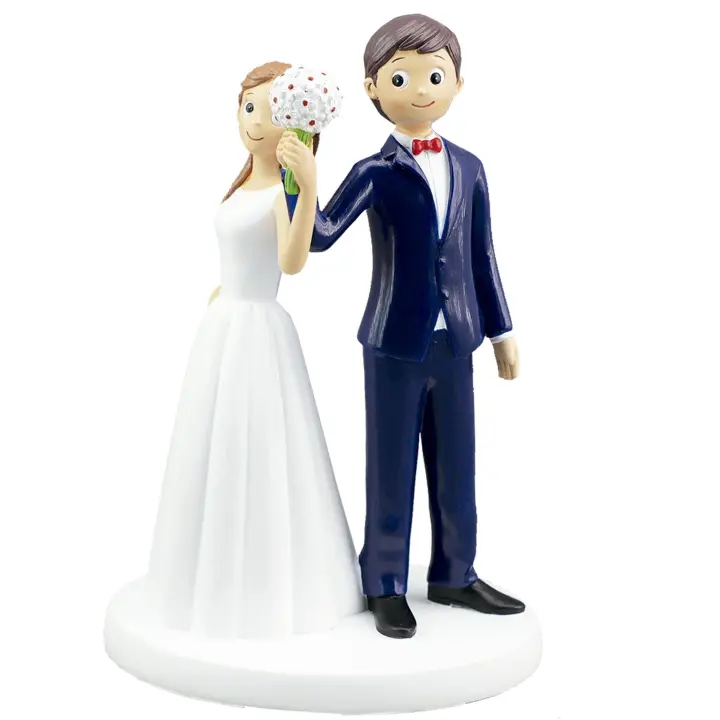 FIGURA NOVIOS FIGURA NOVIOS PARA TARTA DE BODA EVENTO ANIVERSARIO FIESTA EVENTO DECORATIVO ADA Y SUS DETALLES - 1