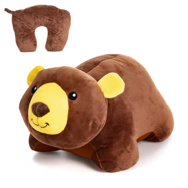 DAM Animal convertible en almohada de viaje cojín cervical, 2 en 1.  35x21x23Cm - 1