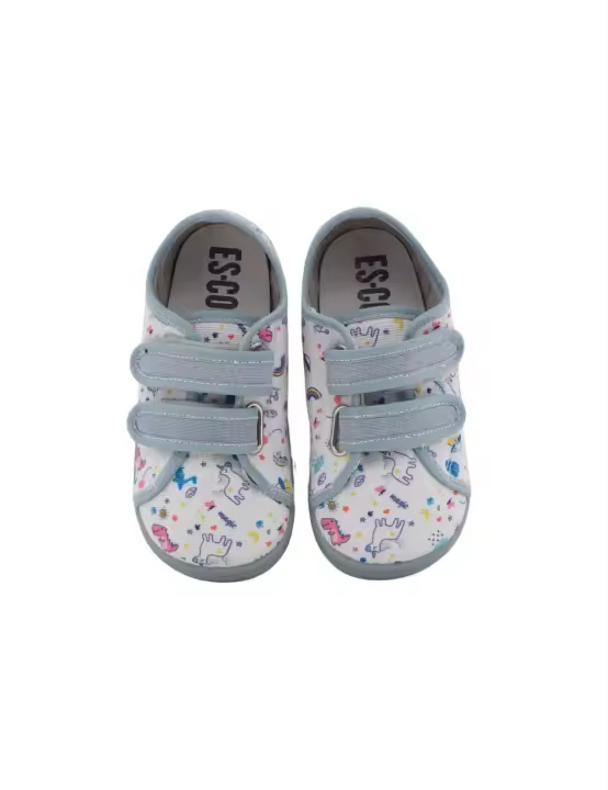 DEPORTIVO ESCOOLERS BAILO RESPETUOSO 2 VELCROS LONA ESTAMPADO UNICORN - 1