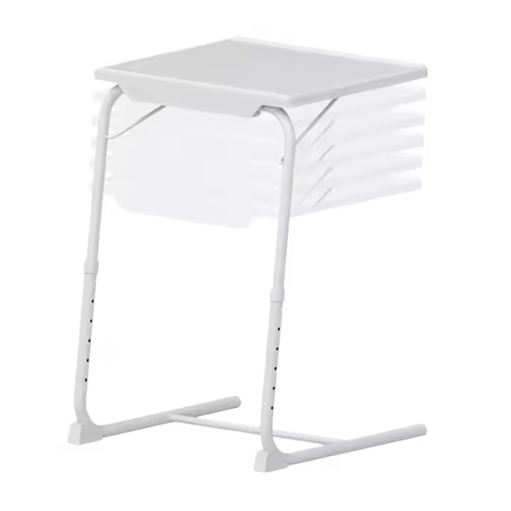Mesa Auxiliar Plegable y Compacta Mesa Ajustable con 6 Alturas y 3 Ángulos de Inclinación, Ligera y Multifuncional – Aguanta hasta 25kg - Ideal para comer, estudiar, trabajar – Transporte fácil - 1
