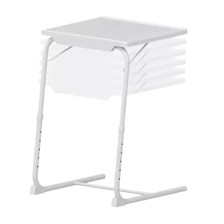Mesa Auxiliar Plegable y Compacta Mesa Ajustable con 6 Alturas y 3 Ángulos de Inclinación, Ligera y Multifuncional – Aguanta hasta 25kg - Ideal para comer, estudiar, trabajar – Transporte fácil - 1