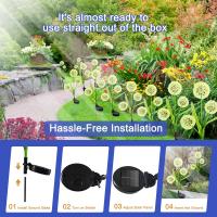 Luz De Jardín Solar Dandelion 1pc Luz LED Solar Para Exterior Decoración Para Césped Balcón Patio Y Jardín Fuente De Energía Solar Estilo Contemporáneo - details 2