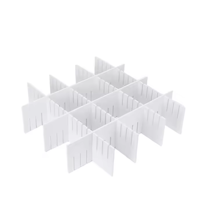 Aicasa - Separadores de Cajones , DIY organizador Cajones Plástico Separador de Armario Divisores de Rejilla Ajustables , ahorro de espacio para Ropa Interior , Hogar , Calcetines , Cocina, escritorio , Dormitorio y Tocador - 1