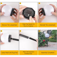 3PCS Luz Solar LED Para Exterior Impermeable Bombilla Blanca Para Jardín Calle Yate Parque Camping Iluminación De Verano - details 4