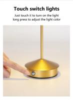 Lámpara De Escritorio LED Recargable Con Sensor Táctil Luz De Lectura Inalámbrica Para Habitación Restaurante Hotel Bar Materiales ABS Y CRISTAL Estilo Moderno - details 2