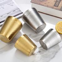 Taza De Cerveza De Acero Inoxidable Con Textura Hamaca Doble Capa Para Bebidas Frías Y Agua Anti-caída Estilo Industrial - details 7