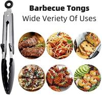 Pinzas de cocina Pinzas de silicona de 9 pulgadas Juego de 2 pinzas de silicona aptas para alimentos Pinzas para barbacoa con bloqueo antideslizantes Pinzas para servir Pinzas para ensalada - details 2