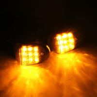 Par De Señales De Giro Para Motocicleta 12V Con 9 LEDs Luz Amarilla Indicadores De Señalización Con Interruptor Piranha - details 11