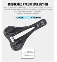 Sillín De Bicicleta De Carretera Samana Sin Logo Ultra Ligero 103g Fibra De Carbono T800 + Cuero PU Cojín Suave 7*9mm Unisex - details 2