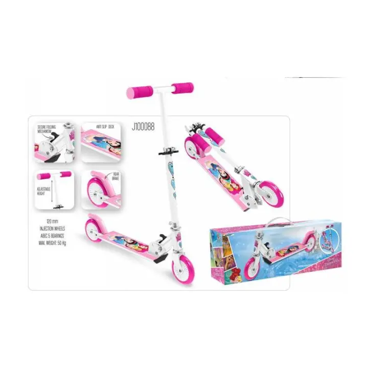 PATINETE ALUMINIO 2 RUEDAS PRINCESAS DISNEY DE STAMP - 1
